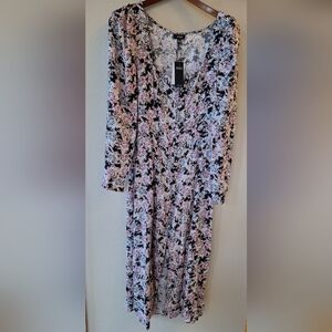 NWT Afrm Womens Long Sleeve Midi Floral Print Dress Size S